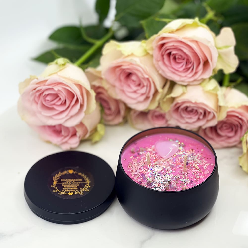 Roosa Kvartsiga Lõhnaküünal - Image 2